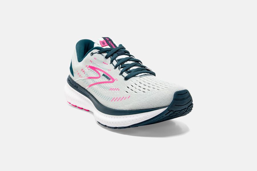 Brooks Running Shoes Womens White/Pink - Glycerin 19 Road - 3426-ZVMLS